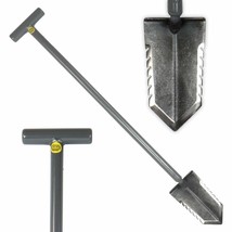 Lesche T- Handle 36&quot; Heavy Duty Metal Detector Shovel Double Serrated Blade - £75.72 GBP