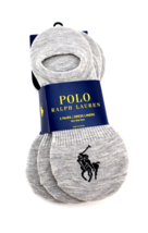 Polo Ralph Lauren 3-Pack Pair Socks Dress Liners No Show White Black Gre... - £9.56 GBP