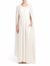 NWT Rachel Zoe Henrietta in Ecru Silk Chiffon Cape Back Grecian Gown 2 $795 - £98.62 GBP