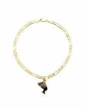 [Icemond] Queen Nefertiti Charm Figaro Chain Anklet - £12.73 GBP