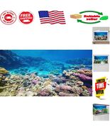 Lightweight 30x18 Inches Fish Tank Background - Vibrant Coral Reef Design - $262.55 MXN