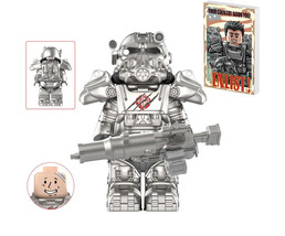 MV Power Armor Green Silver Damaged Fallout Video Game TV Show Minifigure US Shi - $8.37