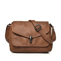 High Quality Leather Handbags Purses 2022 Trend Shoulder Bag Vintage Messenger B - £43.83 GBP