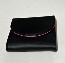 Royce New York RFID BLOCKING COMPACT WALLET Wallet Pink Black Leather Woman - £23.04 GBP