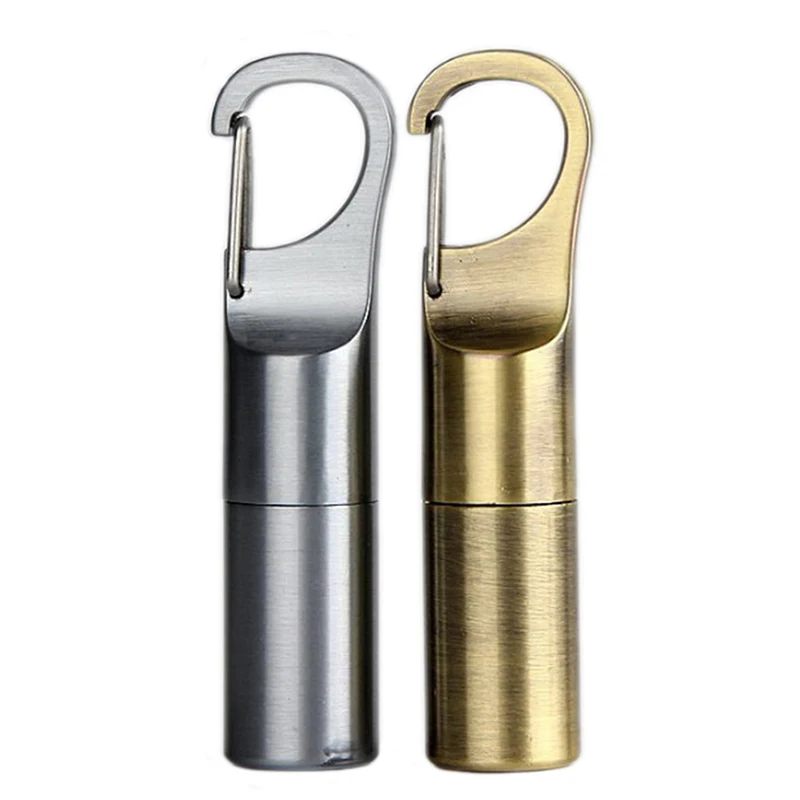 Sporting Capsule Gasoline Lighter Outdoor Key Chain Buckle Lighter Inflated Whee - £23.90 GBP