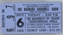 Barbara Mandrell Concerto Ticket Stub Luglio 6 1982 Toledo Ohio - £31.24 GBP