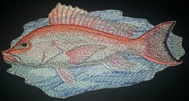 Nature&#39;s Bounty Beautiful Custom Fish Portraits[ Red Snapper Fish ] Embroidered  - £11.13 GBP