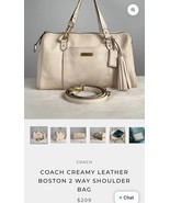 Coach Leather 2 Way Boston Hand Shoulder Bag - $1,411.25 MXN