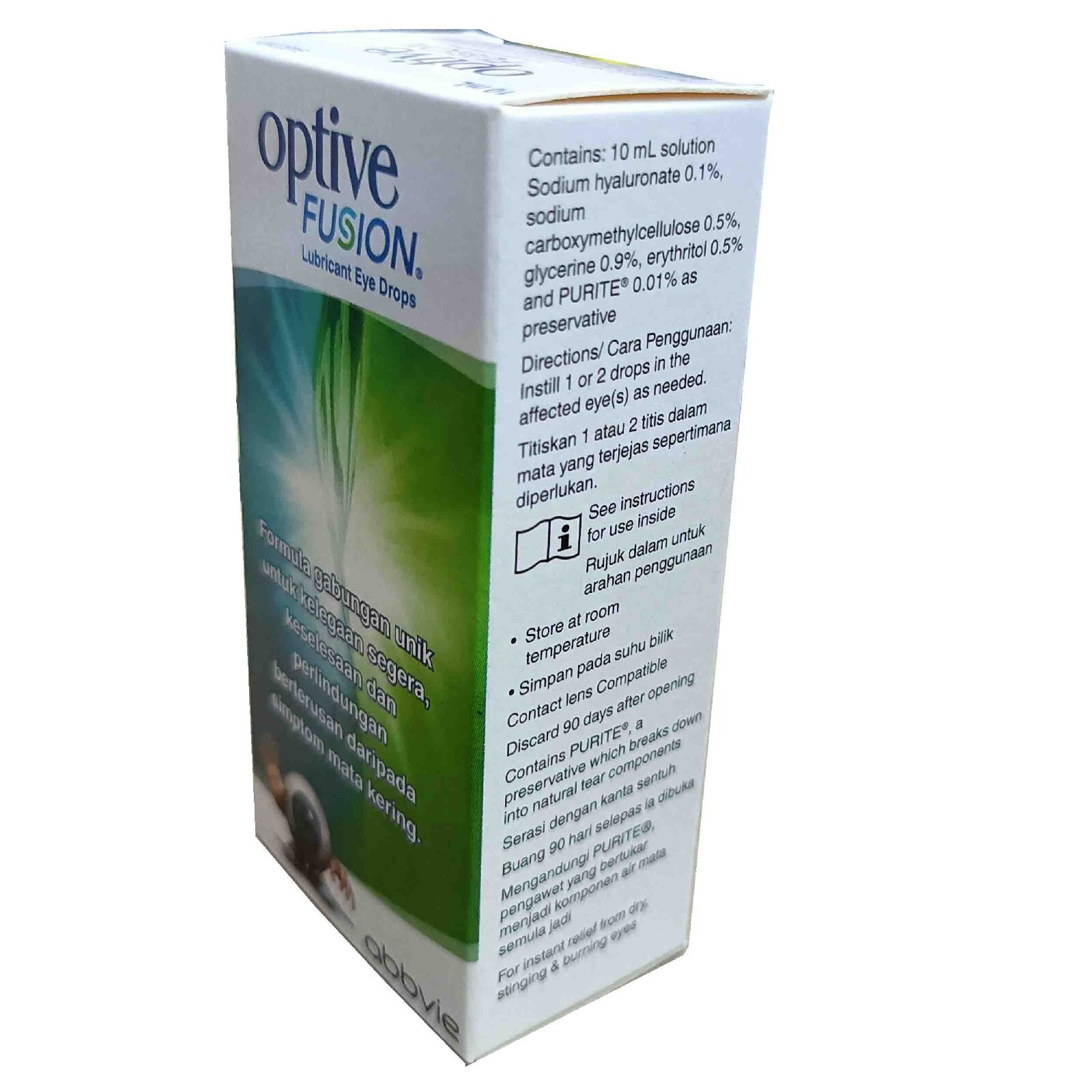 NEW Optive Fusion Lubricant Eye Drops Preservative Free Dry Eye Relief Hydration Item image 3
