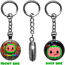 1 Cocomelon Double Sided Bezel Pendant Key Chain for Gift - £9.84 GBP