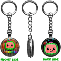 1 Cocomelon Double Sided Bezel Pendant Key Chain for Gift - £9.31 GBP