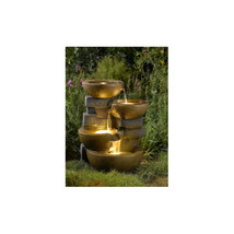 Pots Water Fountain with Led Light - $279.61 CAD