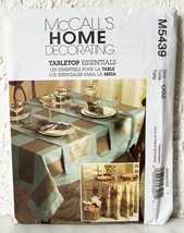 McCall&#39;s Tablecloths-Runners-Placemats-Napkins Sewing Pattern M5439 Uncut - $9.45