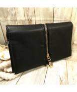 Women&#39;s Black Faux Leather Clutch RFID Blocking Front Zip Bifold Wallet - $9.85