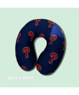 Rare Philadelphia Phillies Travel Neck Pillow MLB Baseball Red Blue Airp... - $9.90