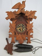 VINTAGE cuckoo clock GERMANY Black Forest antique Regula weights pendulum - $140.24
