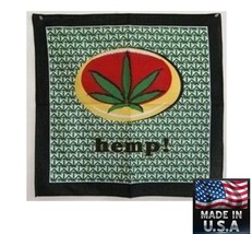 *USA MADE HEMP! Leaf Weed Marijuana BANDANA BANDANNA SCARF Scarve Head Wrap - $9.99