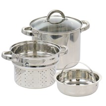 Oster Sangerfield 5 Quart Stainless Steel Pasta Pot with Steamer Insert and Bask - $1,866.83 MXN