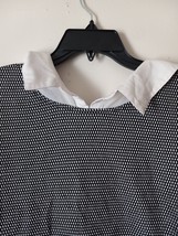 Van Heusen Women&#39;s Long Sleeve Untucked Black Texture Over Shirt Top Blo... - $14.85