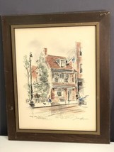 John Haymson Water Color Signed Prints Philadelphia Betsy Ross House Made In USA - £71.21 GBP