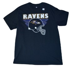 Baltimore Ravens Big Logo Team Helmet NFL Football Logo T-Shirt  - £19.62 GBP