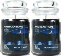 2 American Home By Yankee Candle 19 Oz Moonlit Night 1 Wick Glass Jar Candle - £43.95 GBP
