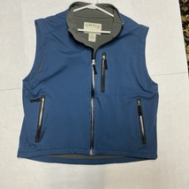 ORVIS TROUT BUM FULL ZIP JACKET VEST NAVY BLUE MENS XL Waterproof Windproof - $22.90