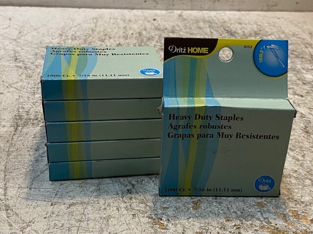 6 Quantity of Dritz 9053 Heavy-Duty Staple Gun Refills 7/16&quot; 1,000/Pkg (... - $28.49