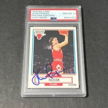 1990-91 Fleer #28 John Paxson Signed Card AUTO Grade 10 PSA Slabbed Bulls - £78.17 GBP