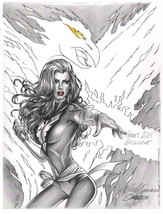 Mark Sparacio SIGNED Original X-Men Phoenix LE #2/5 Comic Art Pinup Print - £32.15 GBP