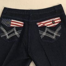 Jeanetix Size 38 (*35x30) Jeans with USA Flags ~ Creased - $27.62