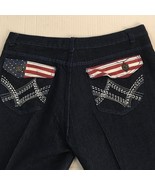 Jeanetix Size 38 (*35x30) Jeans with USA Flags ~ Creased - $512.67 MXN