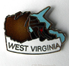 West Virginia Us State Map Lapel Pin Badge 1 Inch - £4.02 GBP