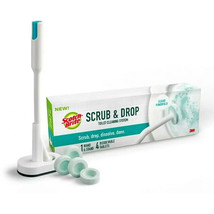 Scotch Brite Scrub &amp; Drop Toilet Cleaning System, 1 Wand and Stand, 4 tablets - £10.61 GBP