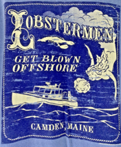 Lobstermen Get Blown Offshore T Shirt Camden Maine Mens XL VTG Comfort Colors - £25.08 GBP