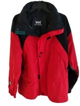 Vintage Helly Hansen Men’s Red Helly Tech Ski Jacket Size Large Waterproof - £124.59 GBP