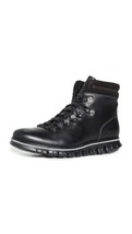 Cole Haan Men&#39;s Zerogrand Hiker Waterproof Hiking Boot Black Leather C30403 - $89.97