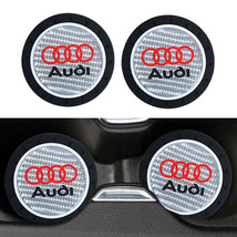Brand New 2PCS Audi Real Carbon Fiber Car Cup Holder Pad Water Cup Slot Non-Slip - $15.00