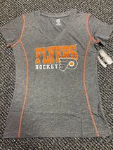 NHL Philadelphia Flyers Womens Poly V-Neck Tee, Small - $15.84