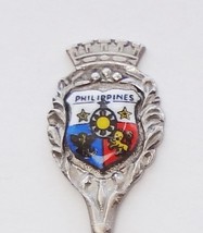 Collector Souvenir Spoon Philippines Coat of Arms Porcelain Emblem - £11.96 GBP