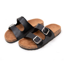 Summer Women&#39;s Flat Shoes Non-Slip Cork Slippers Female Soft Sandals Fashion Sim - £24.51 GBP
