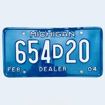 2004 United States Michigan Base Dealer License Plate 654D20 - $225.99 MXN
