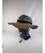 Columbia Bucket Safari Hat Cork Top Lighter Color Green Neck Strap Women... - $33.70 CAD