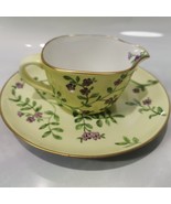Rare Unique Hand Painted and Signed Porcelain Tea Cup &amp; Saucer with Gold... - £29.12 GBP