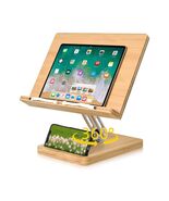 Crocqett Large Foldable Book Stand 13.38x9.4in Clear with Phone Slot - $28.19 CAD
