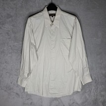 Roberto Villini Collezione Mens White Cotton Dress Shirt Size 17 32/33 - $36.59