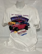 Vintage 1996 Napa World Of Wheels XL T Shirt Muscle Car Auto Racing &#39;96 Tour - £50.11 GBP