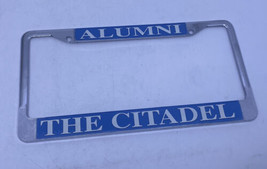 Vintage The Citadel Alumni Metal License Plate Frame Military College Bulldogs - £19.46 GBP