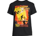 Men&#39;s Black Indiana Jones T-Shirt 1969 Worldwide Expeditions Size 3XL 54-56 - $6.87
