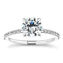  IGI 2.03 Carat- Round Brilliant Lab Grown Diamond Engagement Ring In 14k Gold - £6,178.59 GBP